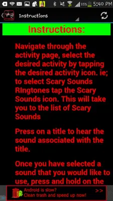 Scary Sound Ringtones android App screenshot 1