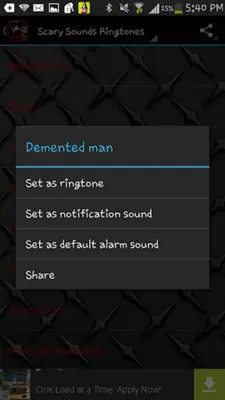 Scary Sound Ringtones android App screenshot 2